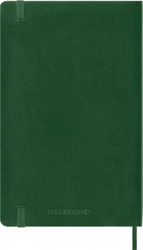 Kalendarz Moleskine 2024 12M rozmiar L (duży 13x21 cm) Dzienny Zielony Mirt Miękka oprawa (Moleskine Daily Notebook Diary/Planner 2024 Large Myrtle Green Soft Cover) - 8056598857337