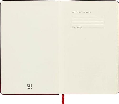 Kalendarz Moleskine 2024 12M rozmiar L (duży 13x21 cm) Dzienny Czerwony/Szkarłatny Twarda oprawa (Moleskine Daily Notebook Diary/Planner 2024 Large Scarled Red Hard Cover) - 8056598856491