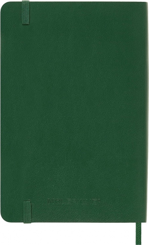 Kalendarz Moleskine 2024 12M rozmiar P (kieszonkowy 9x14 cm) Dzienny Zielony Mirt Miękka oprawa (Moleskine Daily Notebook Diary/Planner 2024 Pocket Myrtle Green Soft Cover) - 8056598857320