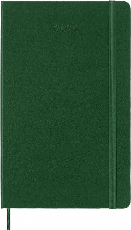 Kalendarz Moleskine 2025 12M rozmiar L (duży 13x21 cm) Dzienny Zielony Mirt Twarda oprawa (Moleskine Daily Notebook Diary/Planner 2025 Large Myrtle Green Hard Cover) - 8056999270766