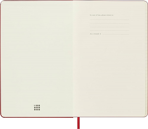 Kalendarz Moleskine 2025 12M rozmiar L (duży 13x21 cm) Tygodniowy Czerwony/ Szkarłatny Twarda oprawa (Moleskine Weekly Notebook Diary/Planner 2025 Large Scarlet Red Hard Cover) - 8056999270285