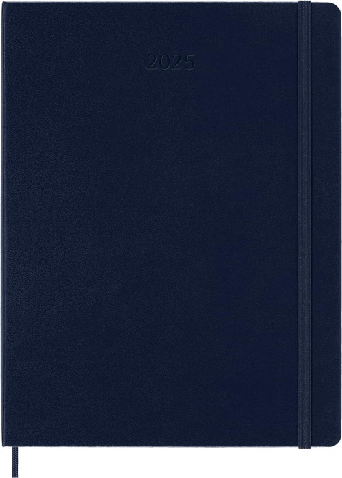 Kalendarz Moleskine 2025 12M rozmiar XL (bardzo duży 19x25 cm) Tygodniowy Niebieski Szafirowy Twarda oprawa (Moleskine Weekly Notebook Diary/Planner 2025 Extra Large Sapphire Blue Hard Cover) - 8056999270407