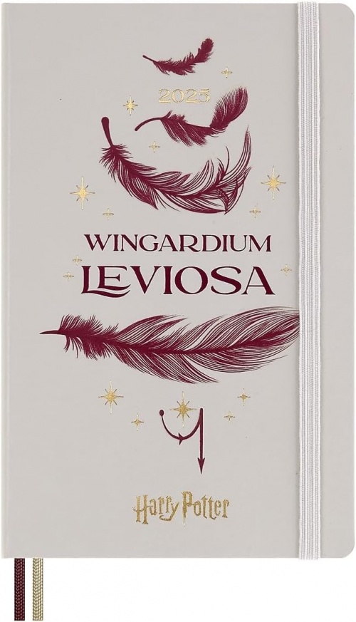 Kalendarz Moleskine 2025 12M Harry Potter Wingardium Leviosa rozmiar L (duży 13x21 cm) Tygodniowy Beżowy Twarda oprawa (Moleskine Limited Edition Harry Potter Wingardium Leviosa Weekly Notebook/Planner 2025 Large Hard Cover) - 8056999272159