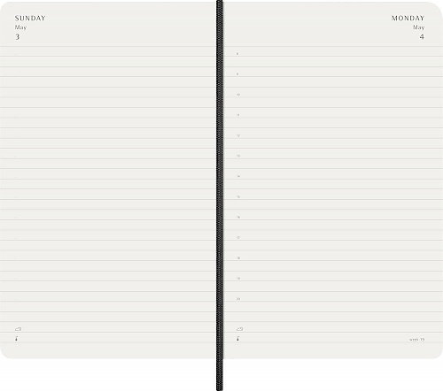 Kalendarz Moleskine 2026 12M rozmiar L (duży 13x21 cm) Dzienny Czarny Miękka oprawa (Moleskine Daily Notebook Diary/Planner 2026 Large Black Soft Cover) - 8056999274573