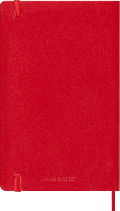 Kalendarz Moleskine 2026 12M rozmiar L (duży 13x21 cm) Dzienny Czerwony/Szkarłatny Miękka oprawa (Moleskine Daily Notebook Diary/Planner 2026 Large Scarled Red Soft Cover) - 8056999274580