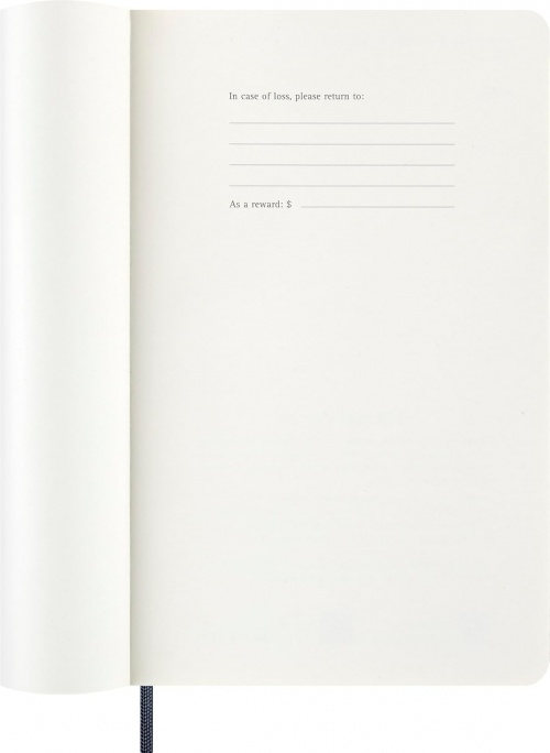 Kalendarz Moleskine 2026 12M rozmiar L (duży 13x21 cm) Dzienny Niebieski/Szafirowy Miękka oprawa (Moleskine Daily Notebook Diary/Planner 2026 Large Sapphire Blue Soft Cover) - 8056999274566