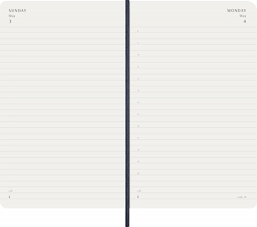 Kalendarz Moleskine 2026 12M rozmiar L (duży 13x21 cm) Dzienny Niebieski/Szafirowy Miękka oprawa (Moleskine Daily Notebook Diary/Planner 2026 Large Sapphire Blue Soft Cover) - 8056999274566