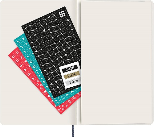 Kalendarz Moleskine 2026 12M rozmiar L (duży 13x21 cm) Dzienny Niebieski/Szafirowy Miękka oprawa (Moleskine Daily Notebook Diary/Planner 2026 Large Sapphire Blue Soft Cover) - 8056999274566