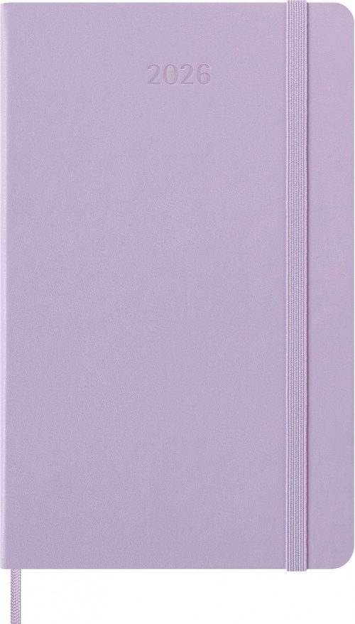 Kalendarz Moleskine 2026 12M rozmiar L (duży 13x21 cm) Dzienny Pastelowy Liliowy Twarda oprawa (Moleskine Daily Notebook Diary/Planner 2026 Large Pastel Lilac Hard Cover) - 8056999276416