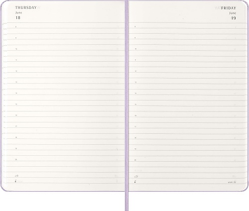 Kalendarz Moleskine 2026 12M rozmiar L (duży 13x21 cm) Dzienny Pastelowy Liliowy Twarda oprawa (Moleskine Daily Notebook Diary/Planner 2026 Large Pastel Lilac Hard Cover) - 8056999276416