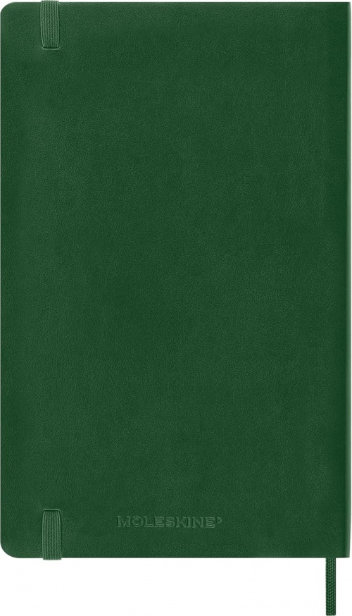 Kalendarz Moleskine 2026 12M rozmiar L (duży 13x21 cm) Dzienny Zielony Mirt Miękka oprawa (Moleskine Daily Notebook Diary/Planner 2026 Large Myrtle Green Soft Cover) - 8056999275594