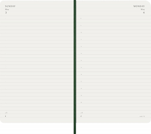 Kalendarz Moleskine 2026 12M rozmiar L (duży 13x21 cm) Dzienny Zielony Mirt Miękka oprawa (Moleskine Daily Notebook Diary/Planner 2026 Large Myrtle Green Soft Cover) - 8056999275594