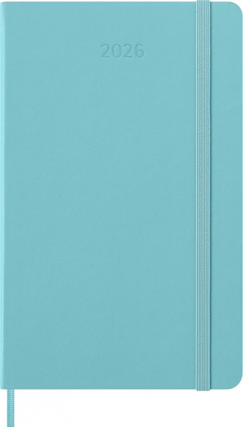 Kalendarz Moleskine 2026 12M rozmiar L (duży 13x21 cm) Tygodniowy Akwamaryna Twarda oprawa (Moleskine Weekly Notebook Diary/Planner 2026 Large Aquamarine Hard Cover) - 8056999276409