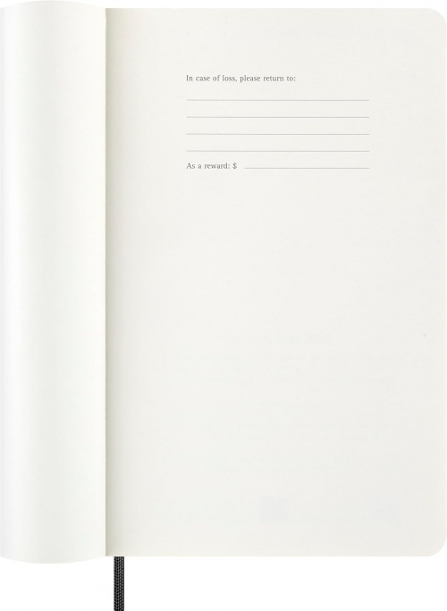 Kalendarz Moleskine 2026 12M rozmiar L (duży 13x21 cm) Tygodniowy Czarny Miękka oprawa (Moleskine Weekly Notebook Diary/Planner 2026 Large Black Soft Cover) - 8056999274726