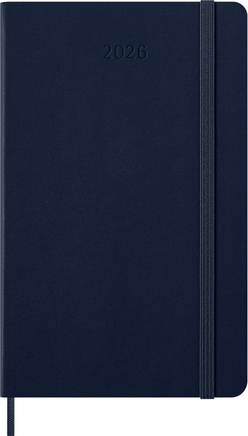 Kalendarz Moleskine 2026 12M rozmiar L (duży 13x21 cm) Tygodniowy Niebieski/ Szafirowy Twarda oprawa (Moleskine Weekly Notebook Diary/Planner 2026 Large Sapphire Blue Hard Cover) - 8056999274672