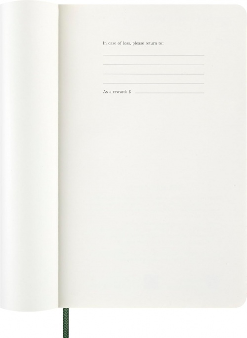 Kalendarz Moleskine 2026 12M rozmiar L (duży 13x21 cm) Tygodniowy Zielony Mirt Miękka oprawa (Moleskine Weekly Notebook Diary/Planner 2026 Large Myrtle Green Soft Cover) - 8056999275532