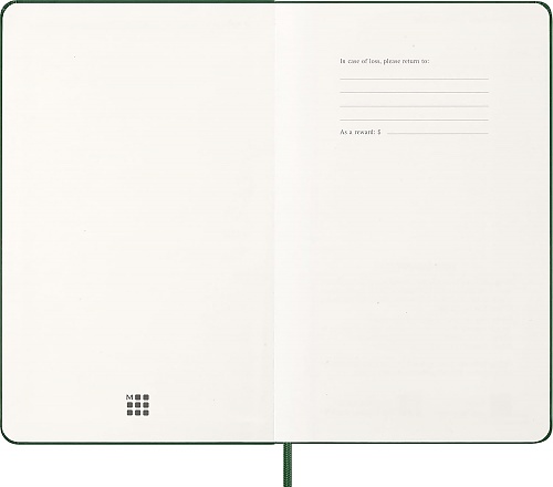 Kalendarz Moleskine 2026 12M rozmiar L (duży 13x21 cm) Tygodniowy Zielony Mirt Twarda oprawa (Moleskine Weekly Notebook Diary/Planner 2026 Large Myrtle Green Hard Cover) - 8056999275525