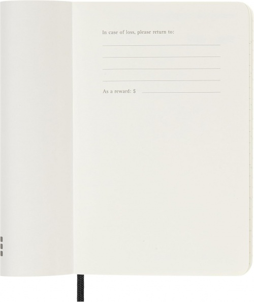 Kalendarz Moleskine 2026 12M rozmiar P (kieszonkowy 9x14 cm) Dzienny Czarny Miękka oprawa (Moleskine Daily Notebook Diary/Planner 2026 Pocket Black Soft Cover) - 8056999274634