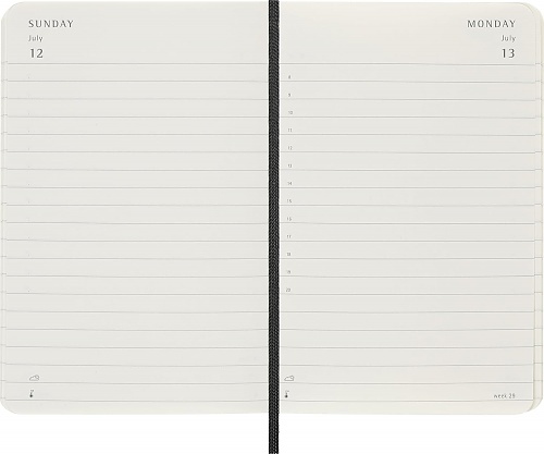 Kalendarz Moleskine 2026 12M rozmiar P (kieszonkowy 9x14 cm) Dzienny Czarny Miękka oprawa (Moleskine Daily Notebook Diary/Planner 2026 Pocket Black Soft Cover) - 8056999274634