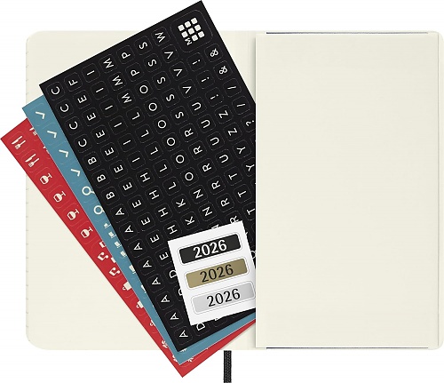 Kalendarz Moleskine 2026 12M rozmiar P (kieszonkowy 9x14 cm) Dzienny Czarny Miękka oprawa (Moleskine Daily Notebook Diary/Planner 2026 Pocket Black Soft Cover) - 8056999274634