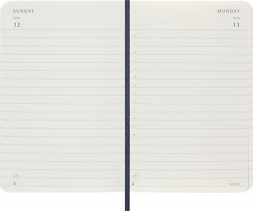 Kalendarz Moleskine 2026 12M rozmiar P (kieszonkowy 9x14 cm) Dzienny Niebieski/Szafirowy Miękka oprawa (Moleskine Daily Notebook Diary/Planner 2026 Pocket Sapphire Blue Soft Cover) - 8056999274627
