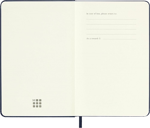 Kalendarz Moleskine 2026 12M rozmiar P (kieszonkowy 9x14 cm) Dzienny Niebieski/Szafirowy Twarda oprawa (Moleskine Daily Notebook Diary/Planner 2026 Pocket Sapphire Blue Hard Cover) - 8056999274597