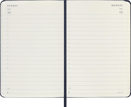 Kalendarz Moleskine 2026 12M rozmiar P (kieszonkowy 9x14 cm) Dzienny Niebieski/Szafirowy Twarda oprawa (Moleskine Daily Notebook Diary/Planner 2026 Pocket Sapphire Blue Hard Cover) - 8056999274597