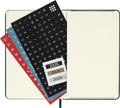 Kalendarz Moleskine 2026 12M rozmiar P (kieszonkowy 9x14 cm) Tygodniowy Czarny Twarda oprawa (Moleskine Weekly Notebook Diary/Planner 2026 Pocket Black Hard Cover) - 8056999274757