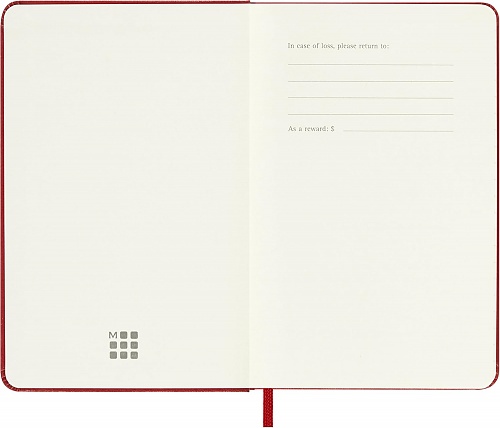 Kalendarz Moleskine 2026 12M rozmiar P (kieszonkowy 9x14 cm) Tygodniowy Czerwony/Szkarłatny Twarda oprawa (Moleskine Weekly Notebook Diary/Planner 2026 Pocket Scarlet Red Hard Cover) - 8056999274764