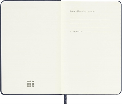 Kalendarz Moleskine 2026 12M rozmiar P (kieszonkowy 9x14 cm) Tygodniowy Niebieski/Szafirowy Twarda oprawa (Moleskine Weekly Notebook Diary/Planner 2026 Pocket Sapphire Blue Hard Cover) - 8056999274740