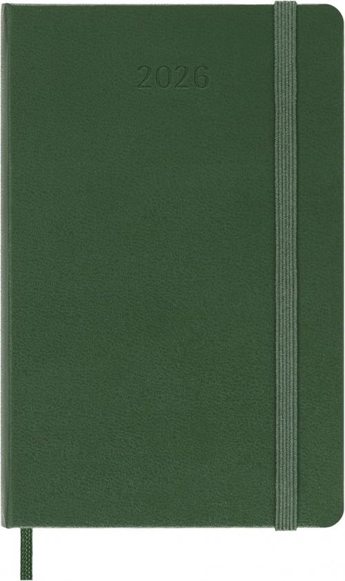 Kalendarz Moleskine 2026 12M rozmiar P (kieszonkowy 9x14 cm) Tygodniowy Zielony Mirt Twarda oprawa (Moleskine Weekly Notebook Diary/Planner 2026 Pocket Myrtle Green Hard Cover) - 8056999275549