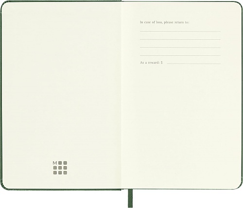 Kalendarz Moleskine 2026 12M rozmiar P (kieszonkowy 9x14 cm) Tygodniowy Zielony Mirt Twarda oprawa (Moleskine Weekly Notebook Diary/Planner 2026 Pocket Myrtle Green Hard Cover) - 8056999275549