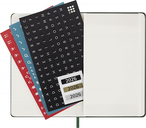 Kalendarz Moleskine 2026 12M rozmiar P (kieszonkowy 9x14 cm) Tygodniowy Zielony Mirt Twarda oprawa (Moleskine Weekly Notebook Diary/Planner 2026 Pocket Myrtle Green Hard Cover) - 8056999275549