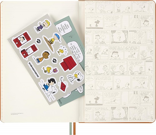 Kalendarz Moleskine 2026 12M Fistaszki Peanuts Snoopy rozmiar L (duży 13x21 cm) Tygodniowy Pomarańczowy Twarda oprawa (Moleskine Limited Edition Peanuts Weekly Notebook/Planner 2022 Large Orange Hard Cover) - 8056999277147