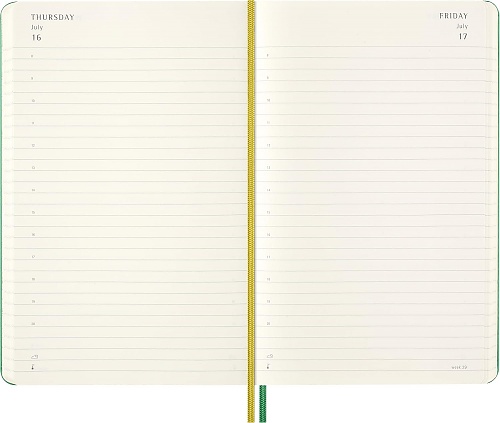 Kalendarz Moleskine 2026 12M Fistaszki Peanuts Charlie i Snoopy rozmiar L (duży 13x21 cm) Dzienny Zielony Twarda oprawa (Moleskine Limited Edition Peanuts Daily Notebook/Planner 2026 Large Green Hard Cover) - 8056999277154