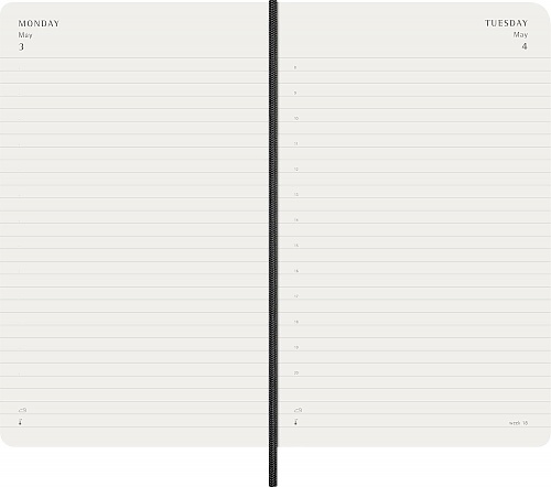 Kalendarz Moleskine 2027 12M rozmiar L (duży 13x21 cm) Dzienny Czarny Miękka oprawa (Moleskine Daily Notebook Diary/Planner 2027 Large Black Soft Cover) - 8056999279394