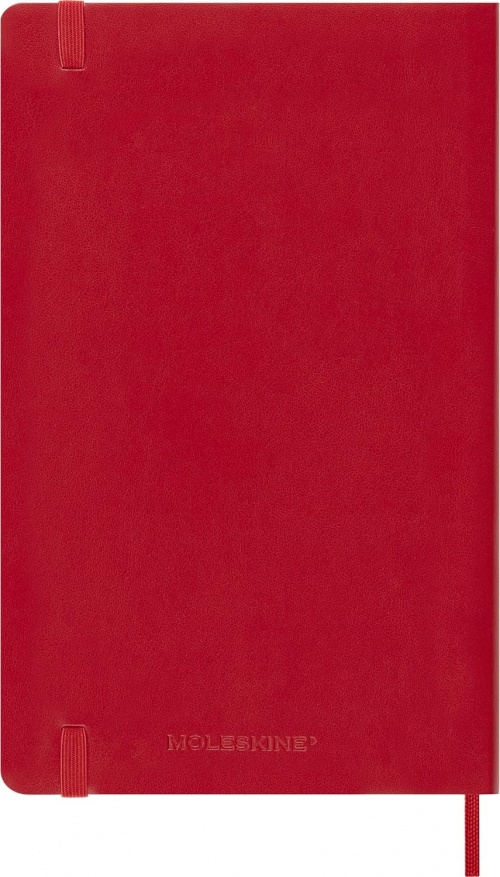 Kalendarz Moleskine 2027 12M rozmiar L (duży 13x21 cm) Dzienny Czerwony/Szkarłatny Miękka oprawa (Moleskine Daily Notebook Diary/Planner 2027 Large Scarled Red Soft Cover) - 8056999279400