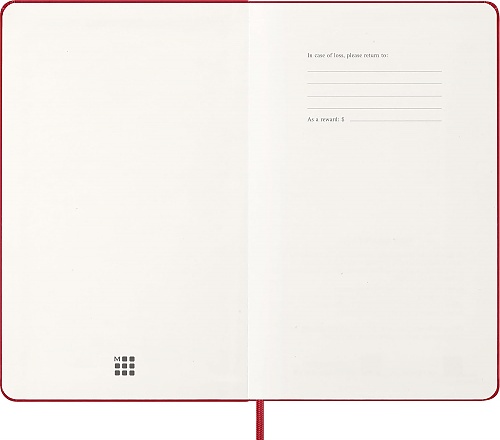 Kalendarz Moleskine 2027 12M rozmiar L (duży 13x21 cm) Dzienny Czerwony/Szkarłatny Twarda oprawa (Moleskine Daily Notebook Diary/Planner 2027 Large Scarled Red Hard Cover) - 8056999279370