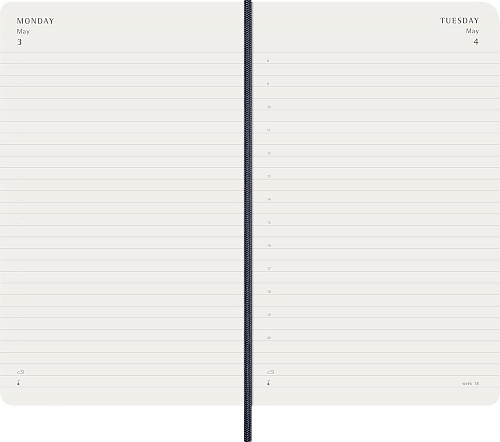 Kalendarz Moleskine 2027 12M rozmiar L (duży 13x21 cm) Dzienny Niebieski/Szafirowy Miękka oprawa (Moleskine Daily Notebook Diary/Planner 2027 Large Sapphire Blue Soft Cover) - 8056999279387