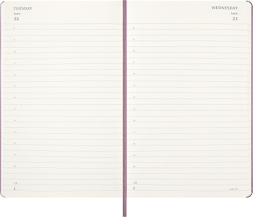 Kalendarz Moleskine 2027 12M rozmiar L (duży 13x21 cm) Dzienny Majestatyczny Różowy Twarda oprawa (Moleskine Daily Notebook Diary/Planner 2027 Large Majestic Pink Hard Cover) - 8056999279158