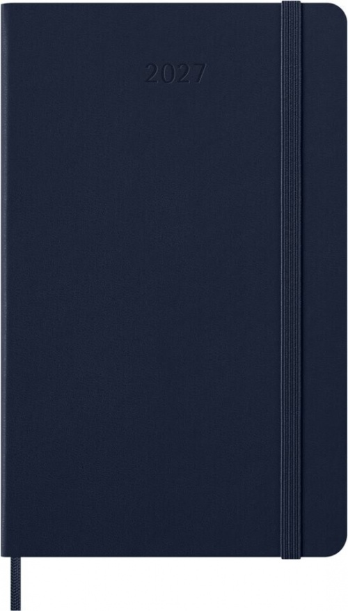 Kalendarz Moleskine 2027 12M rozmiar L (duży 13x21 cm) Tygodniowy Niebieski/ Szafirowy Twarda oprawa (Moleskine Weekly Notebook Diary/Planner 2027 Large Sapphire Blue Hard Cover) - 8056999279493