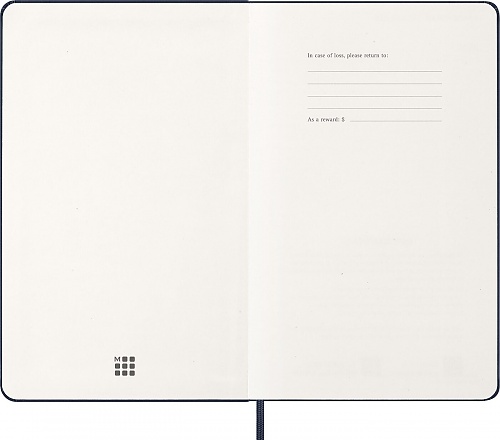 Kalendarz Moleskine 2027 12M rozmiar L (duży 13x21 cm) Tygodniowy Niebieski/ Szafirowy Twarda oprawa (Moleskine Weekly Notebook Diary/Planner 2027 Large Sapphire Blue Hard Cover) - 8056999279493