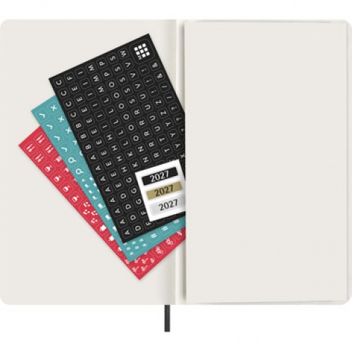 Kalendarz Moleskine 2027 12M rozmiar L (duży 13x21 cm) Tygodniowy Czarny Miękka oprawa (Moleskine Weekly Notebook Diary/Planner 2027 Large Black Soft Cover) - 8056999279547