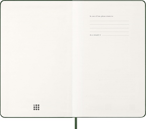 Kalendarz Moleskine 2027 12M rozmiar L (duży 13x21 cm) Tygodniowy Zielony Mirt Twarda oprawa (Moleskine Weekly Notebook Diary/Planner 2027 Large Myrtle Green Hard Cover) - 8056999279943