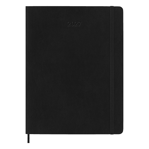 Kalendarz Moleskine 2027 12M rozmiar XL (bardzo duży 19x25 cm) Miesięczny Czarny Miękka oprawa (Moleskine Monthly Diary/Planner 2027 Extra Large Black Soft Cover) - 8056999279745