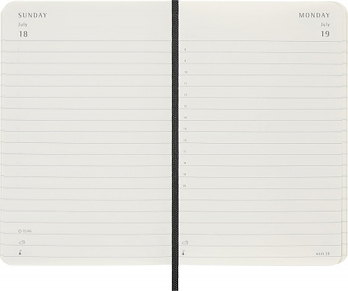 Kalendarz Moleskine 2027 12M rozmiar P (kieszonkowy 9x14 cm) Dzienny Czarny Miękka oprawa (Moleskine Daily Notebook Diary/Planner 2027 Pocket Black Soft Cover) - 8056999279455