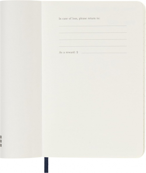 Kalendarz Moleskine 2027 12M rozmiar P (kieszonkowy 9x14 cm) Dzienny Niebieski/Szafirowy Miękka oprawa (Moleskine Daily Notebook Diary/Planner 2027 Pocket Sapphire Blue Soft Cover) - 8056999279448