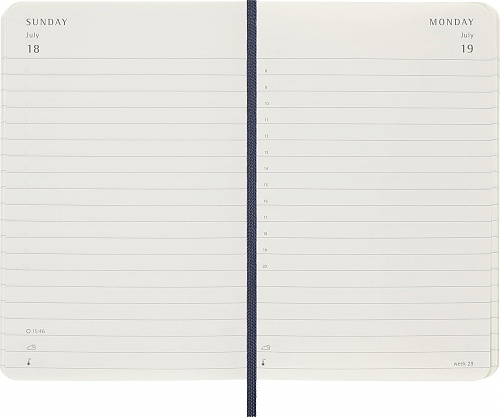 Kalendarz Moleskine 2027 12M rozmiar P (kieszonkowy 9x14 cm) Dzienny Niebieski/Szafirowy Miękka oprawa (Moleskine Daily Notebook Diary/Planner 2027 Pocket Sapphire Blue Soft Cover) - 8056999279448