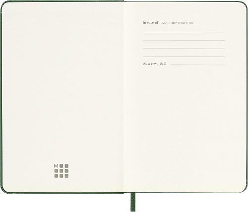 Kalendarz Moleskine 2027 12M rozmiar P (kieszonkowy 9x14 cm) Dzienny Zielony Mirt Twarda oprawa (Moleskine Daily Notebook Diary/Planner 2027 Pocket Myrtle Green Hard Cover) - 8056999279981