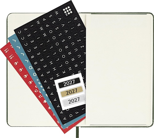 Kalendarz Moleskine 2027 12M rozmiar P (kieszonkowy 9x14 cm) Dzienny Zielony Mirt Twarda oprawa (Moleskine Daily Notebook Diary/Planner 2027 Pocket Myrtle Green Hard Cover) - 8056999279981
